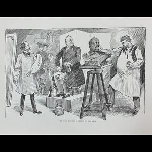 Mr.Tagg Becomes A Patron Of The Arts Print By Charles Gibson
